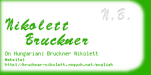 nikolett bruckner business card